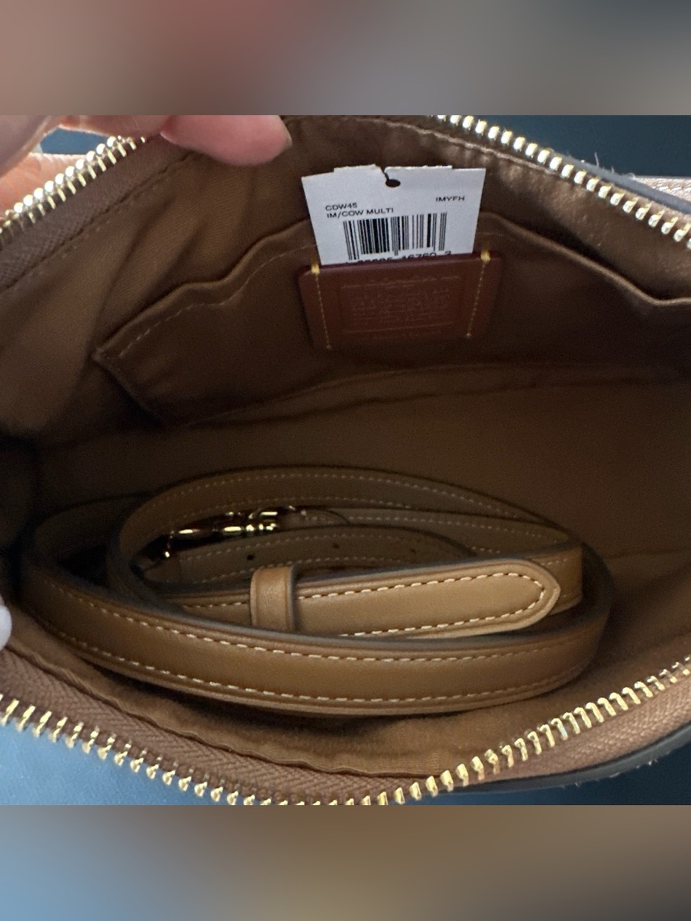NWT Coach Outlet Teri Shoulder Bag In Haircalf With Cow Print - Picture 6 of 7